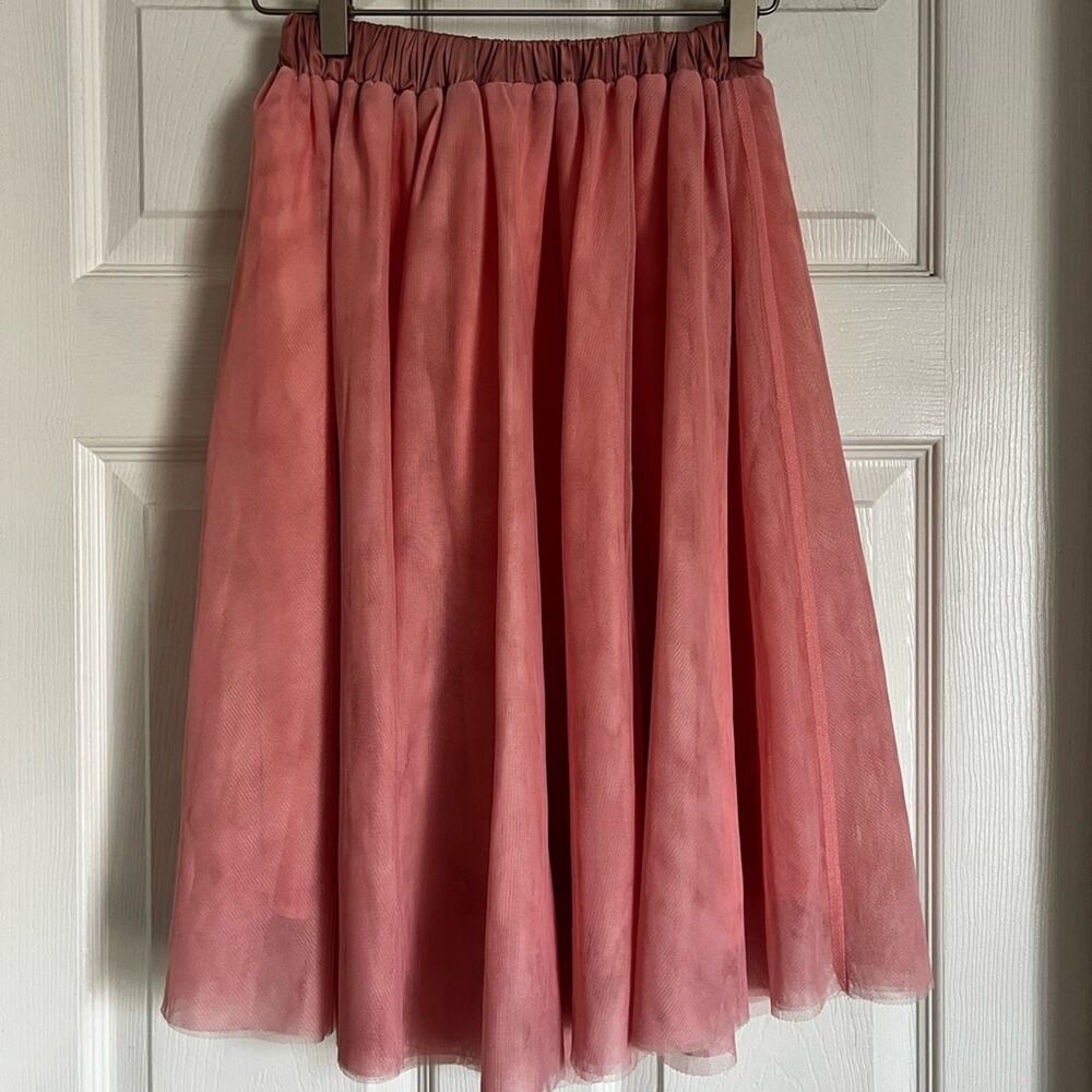 ModCloth women's Pink Tulle Layered Midi Skirt XS - Picture 5 of 10